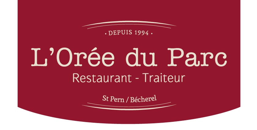Restaurant l'orée du parc entre St Pern et Bécherel - logo fond rouge-01