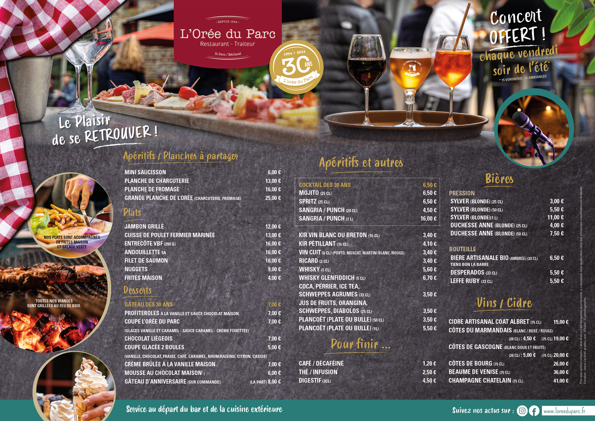 menu du vendredi soir